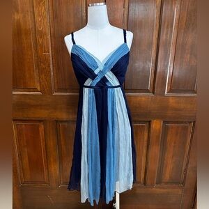 Signature by Robbie Bee Vintage Blue Silk Drees
